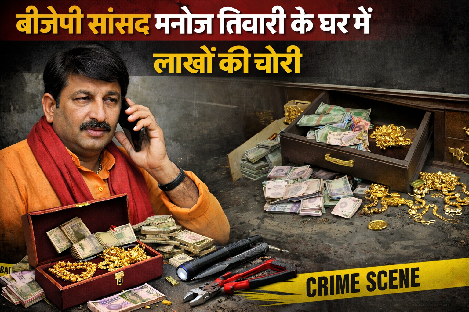 बीजेपी सांसद मनोज तिवारी के घर में लाखों की चोरी, पूर्व कर्मचारी गिरफ्तार