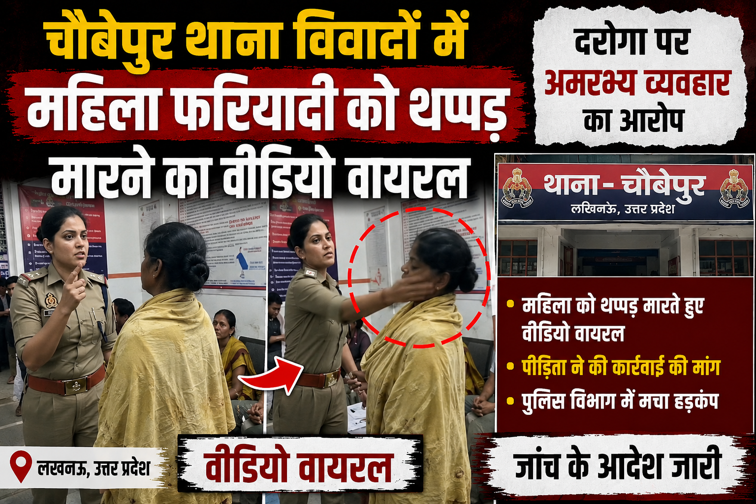 lucknow-chaubepur-police-woman-slap-video-viral