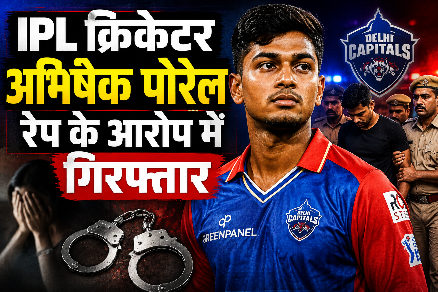 IPL क्रिकेटर अभिषेक पोरेल गिरफ्तार, मेडिकल छात्रा की शिकायत से मचा हड़कंप; हाईकोर्ट के आदेश के बाद पुलिस की कार्रवाई