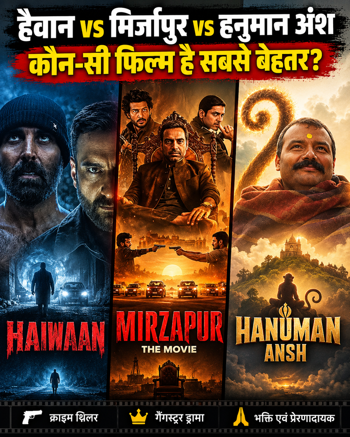 haiwaan-vs-mirzapur-vs-hanuman-ansh-review